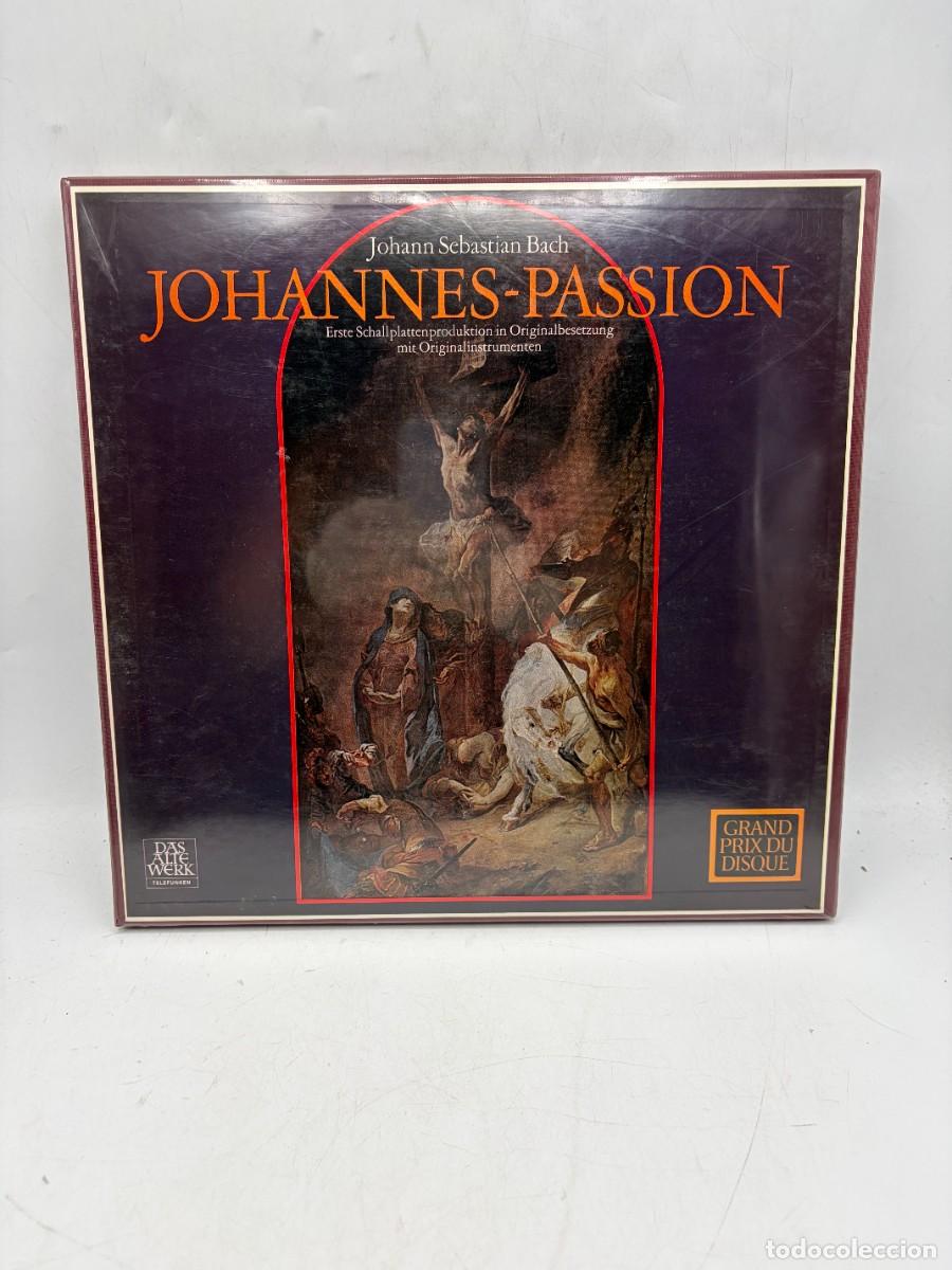 Discos de vinilo: LP &ndash; J. S. BACH &ndash; JOHANNES-PASSION BWV 245 &ndash; 3 LP'S &ndash; DAS ALTE WERL TELEFUNKEN &ndash; PRECINTADO