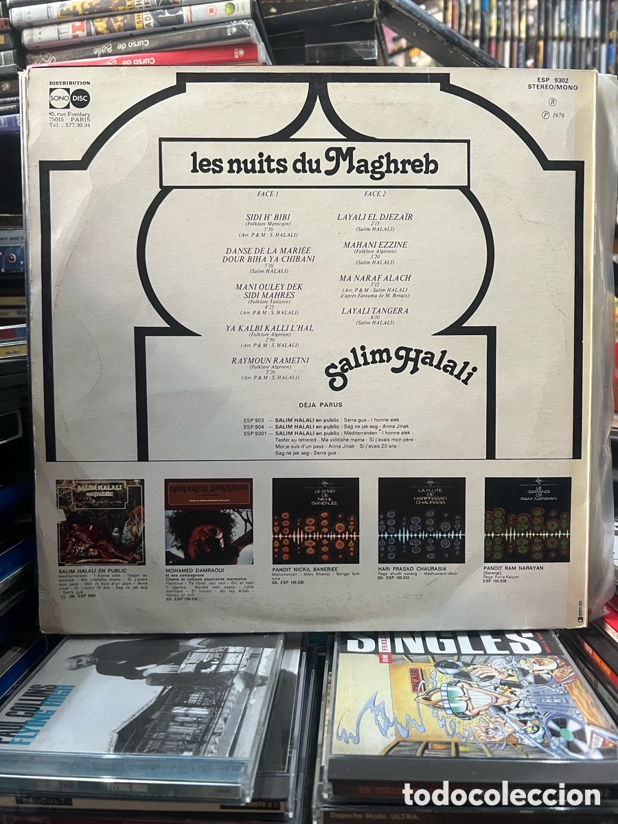 Discos de vinilo: SALIM HALALI LES NUITS DU MAGHREB - Foto 2