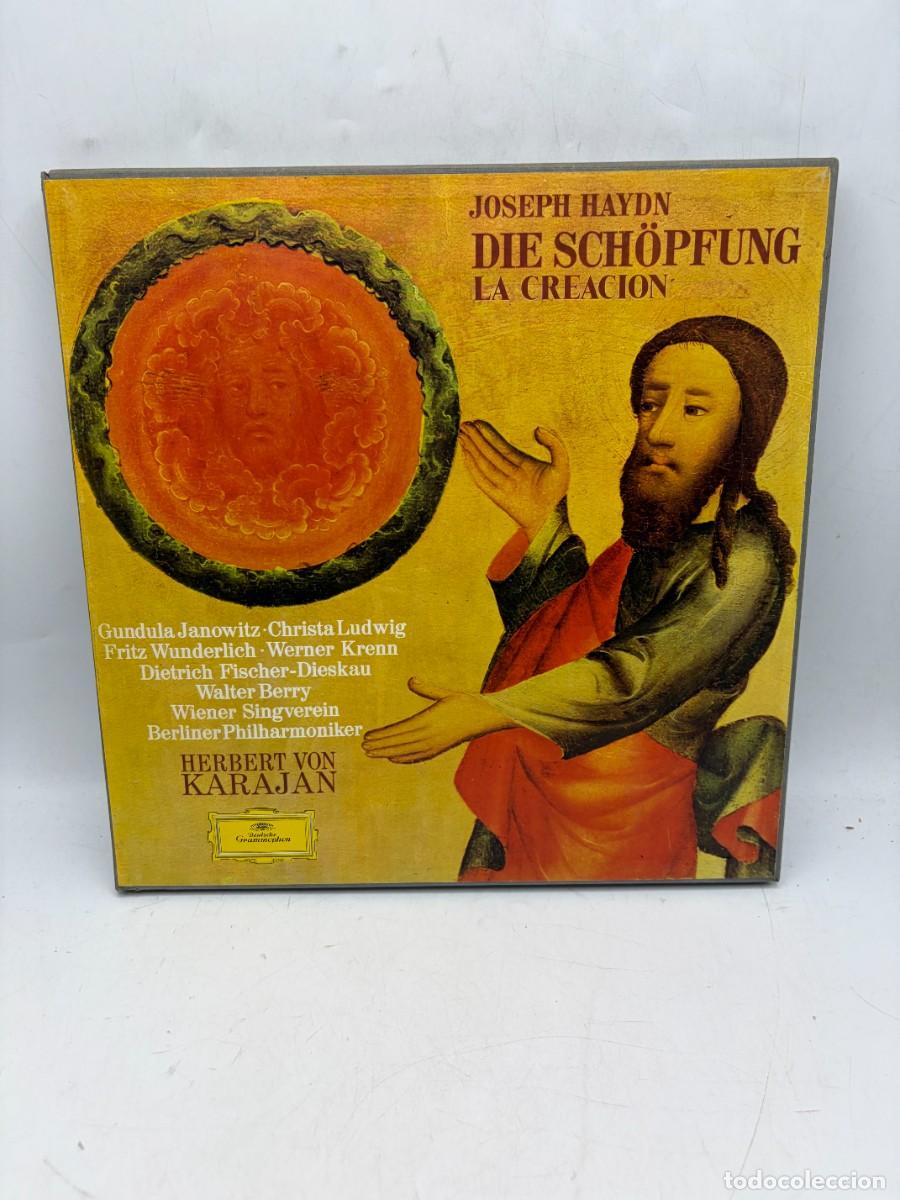 Discos de vinilo: LP BOX 2 DISCOS - HAYDN - LA CREACION - KARAJAN - BERLINER PHILHARMONIKER - DG