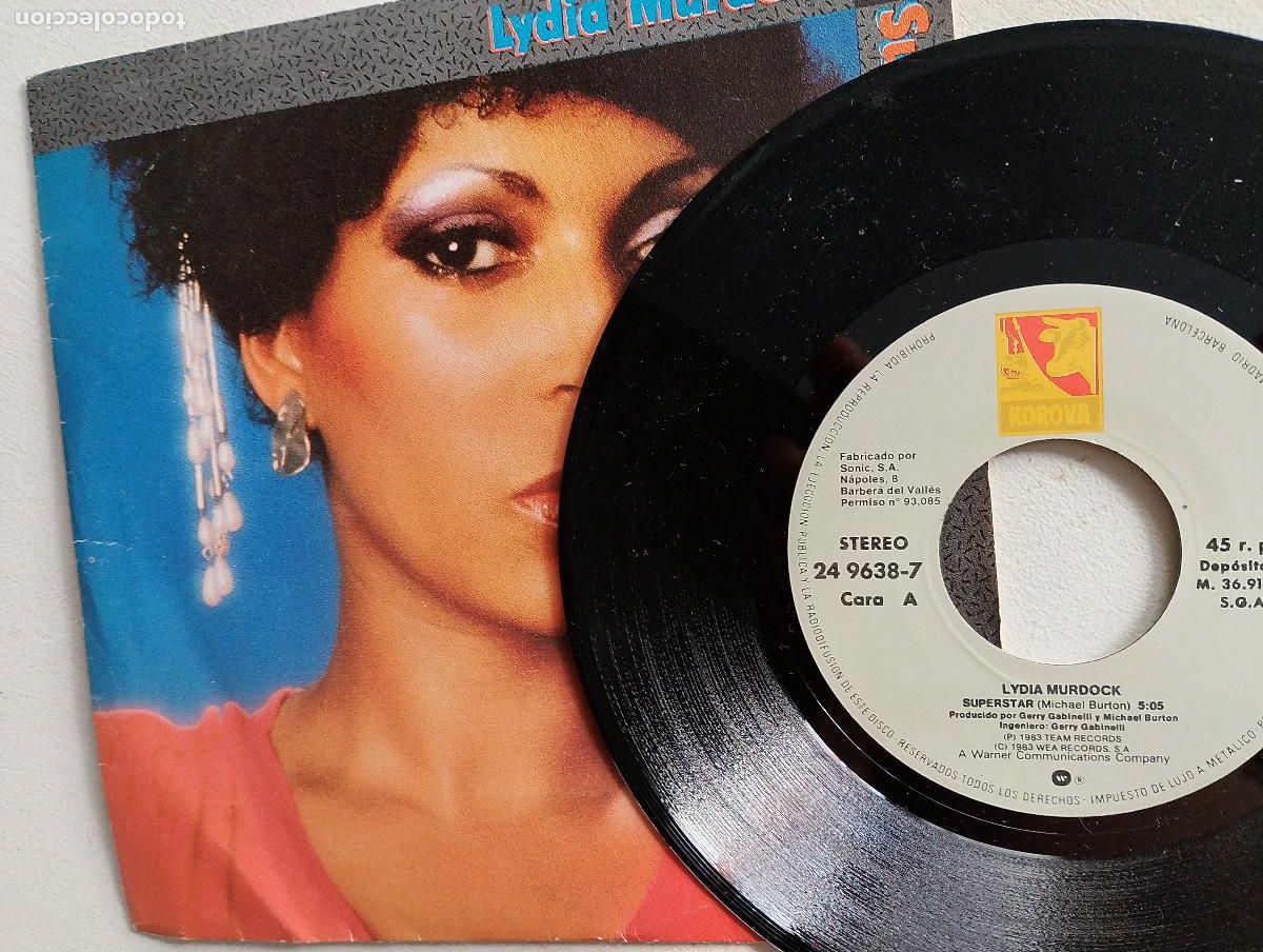 Discos de vinilo: Lydia Murdock &ndash; Superstar,1983, disco - Foto 2