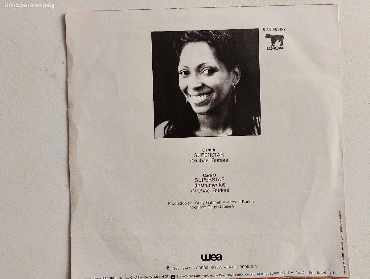 Discos de vinilo: Lydia Murdock &ndash; Superstar,1983, disco - Foto 3