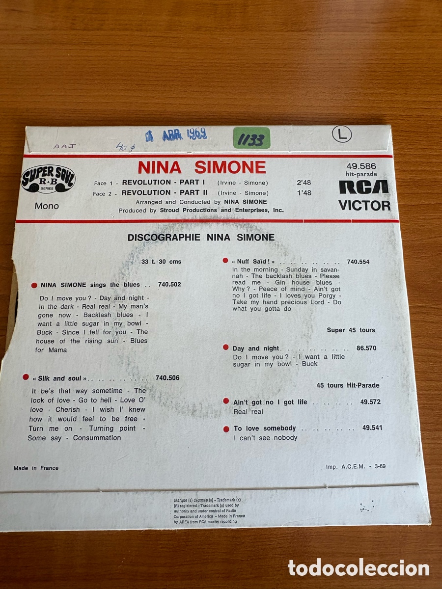 Discos de vinilo: Nina Simone - R&eacute;volution! - Foto 2