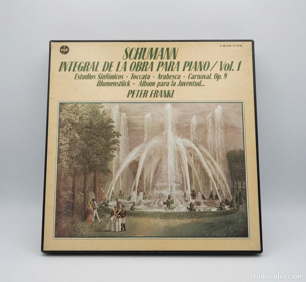 Discos de vinilo: Schumann Integral de la obra para piano Vol. 1 - Caja 3 LP (VOX, 1980) Peter Frankl