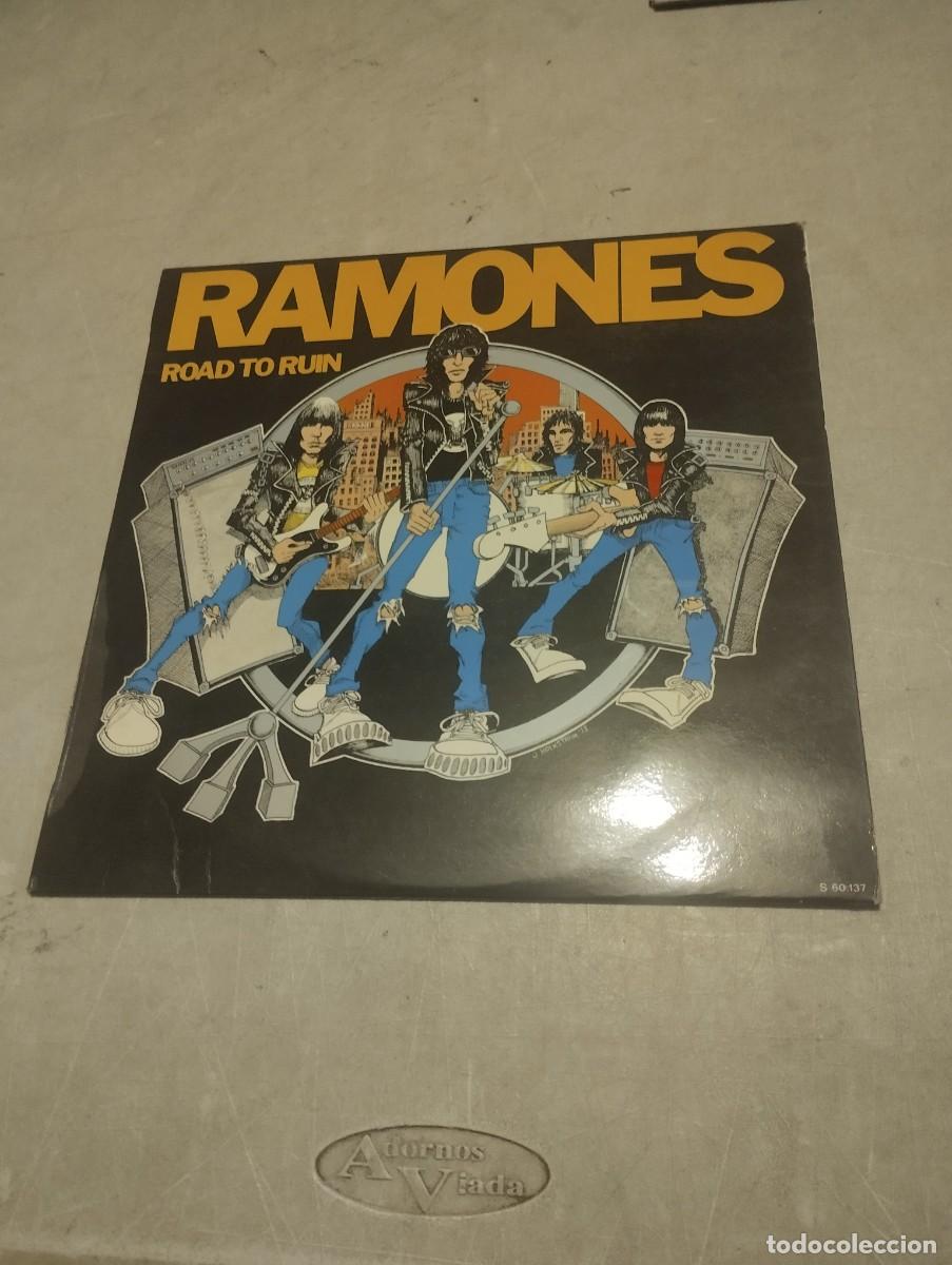 Discos de vinilo: RAMONES LP ROAD TO RUIN ESP.1978 INSERT LETRAS