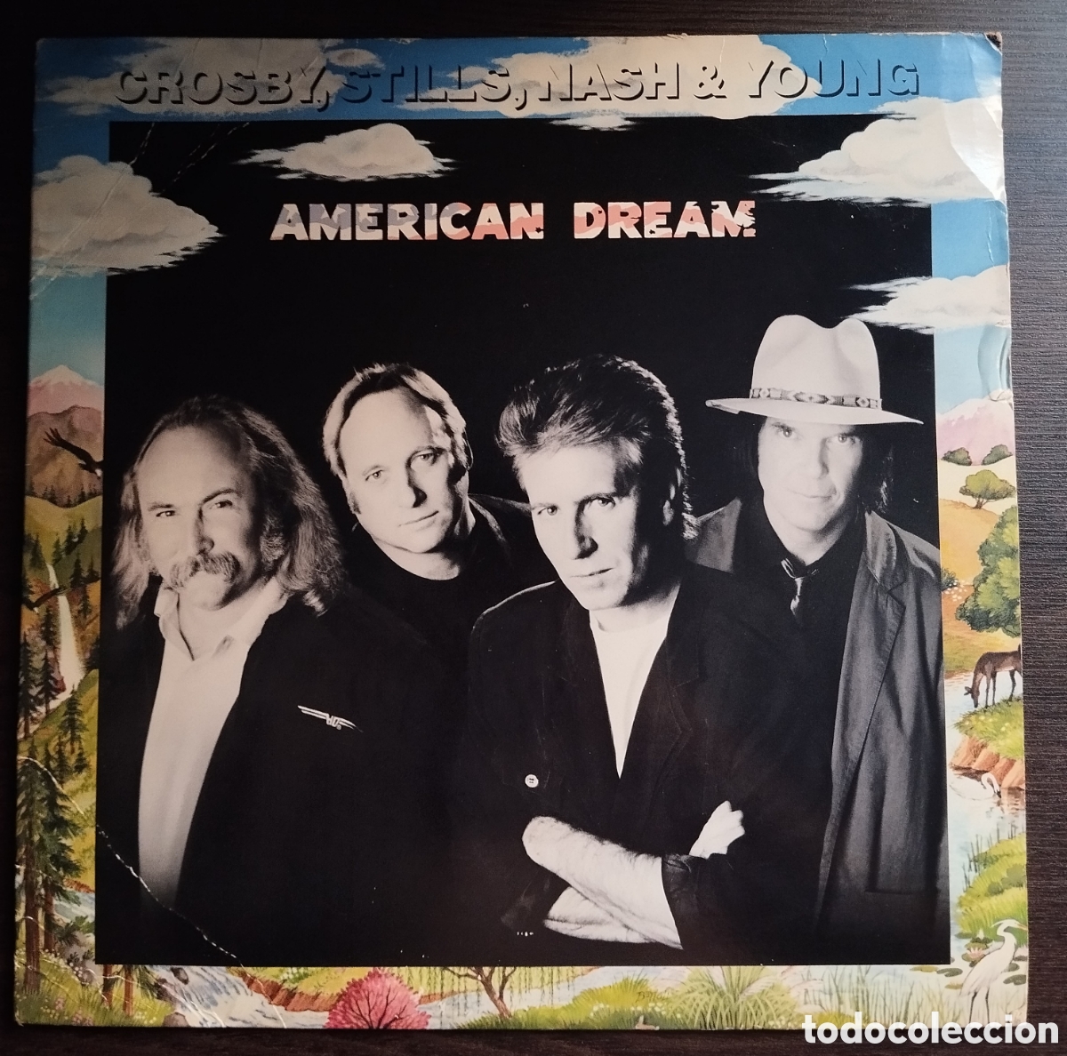 Discos de vinilo: Crosby, Stills, Nash & Young - American Dream LP (Spain, Atlantic 1988)