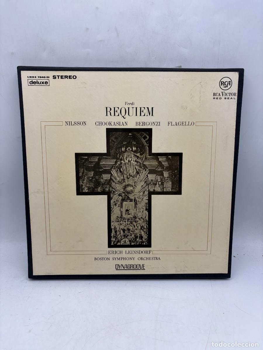 Discos de vinilo: LP BOX 2 DISCOS - VERDI - REQUIEM - NILSSON - BERGONZI - LEINSDORF - BOSTON SYMPHONY - RCA