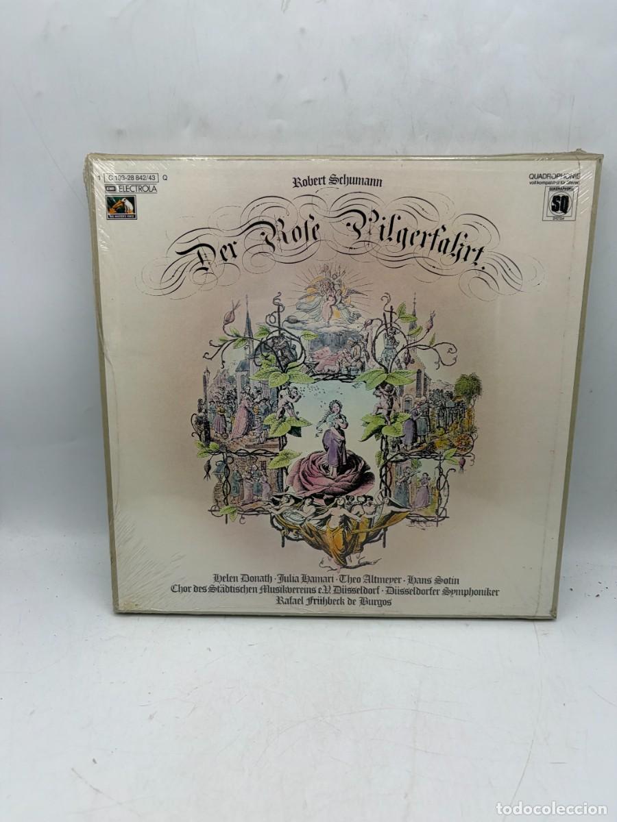 Discos de vinilo: LP BOX 2 DISCOS - SCHUMANN - DER ROSE PILGERFAHRT - RAFAEL FRUHBECK DE BURGOS - EMI - PRECINTADO
