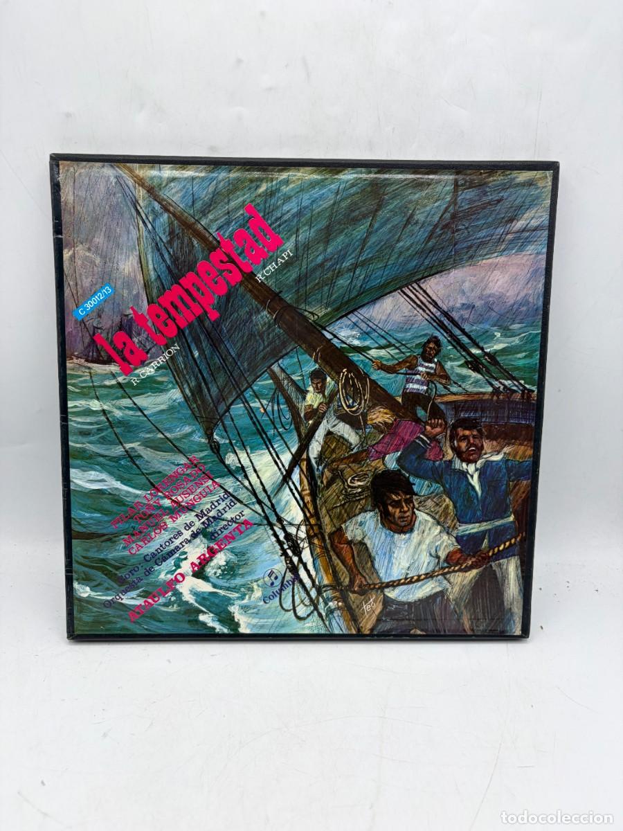 Discos de vinilo: LP BOX 2 DISCOS - CHAPI - LA TEMPESTAD - PILAR LORENGAR - AUSENSI - ATAULFO ARGENTA - COLUMBIA