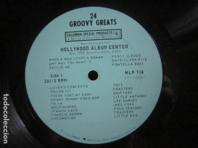 Discos de vinilo: 24 GROOVY GREATS VARIOS GRUPOS - ORIGINAL U.S.A. COLUMBIA SPECIAL PRODUCTS 1965 MONO - SIN FUNDA -