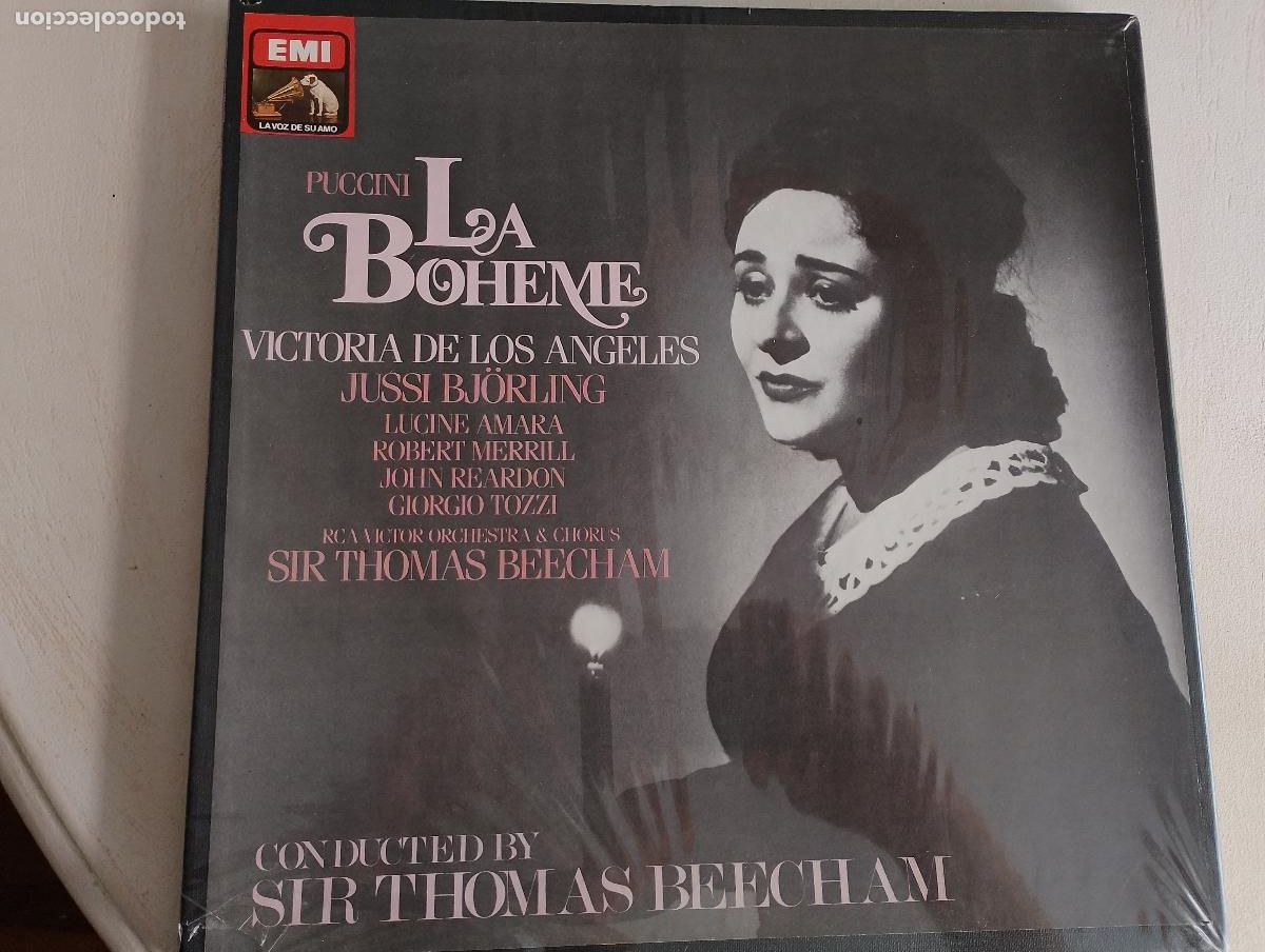 Discos de vinilo: Puccini &ndash; La Boh&egrave;me,Victoria De Los Angeles,Sir Thomas Beecham, Bart., BOX, PRECINTADO