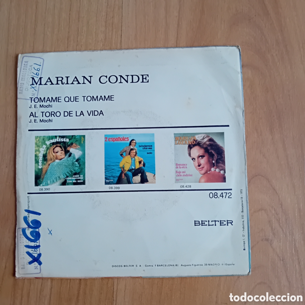 Discos de vinilo: MARIAN CONDE. TOMAME QUE TOMAME - Foto 2