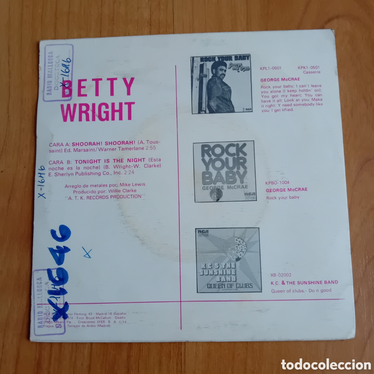 Discos de vinilo: BETTY WRIGHT. SHOORAH SHOORAH - Foto 2