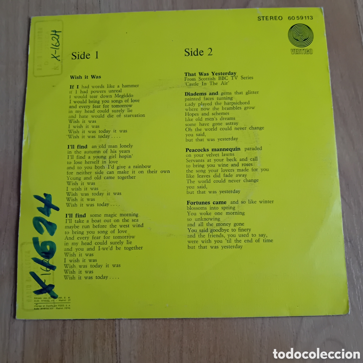 Discos de vinilo: MAGNA CARTA. WISH IT WAS - Foto 2