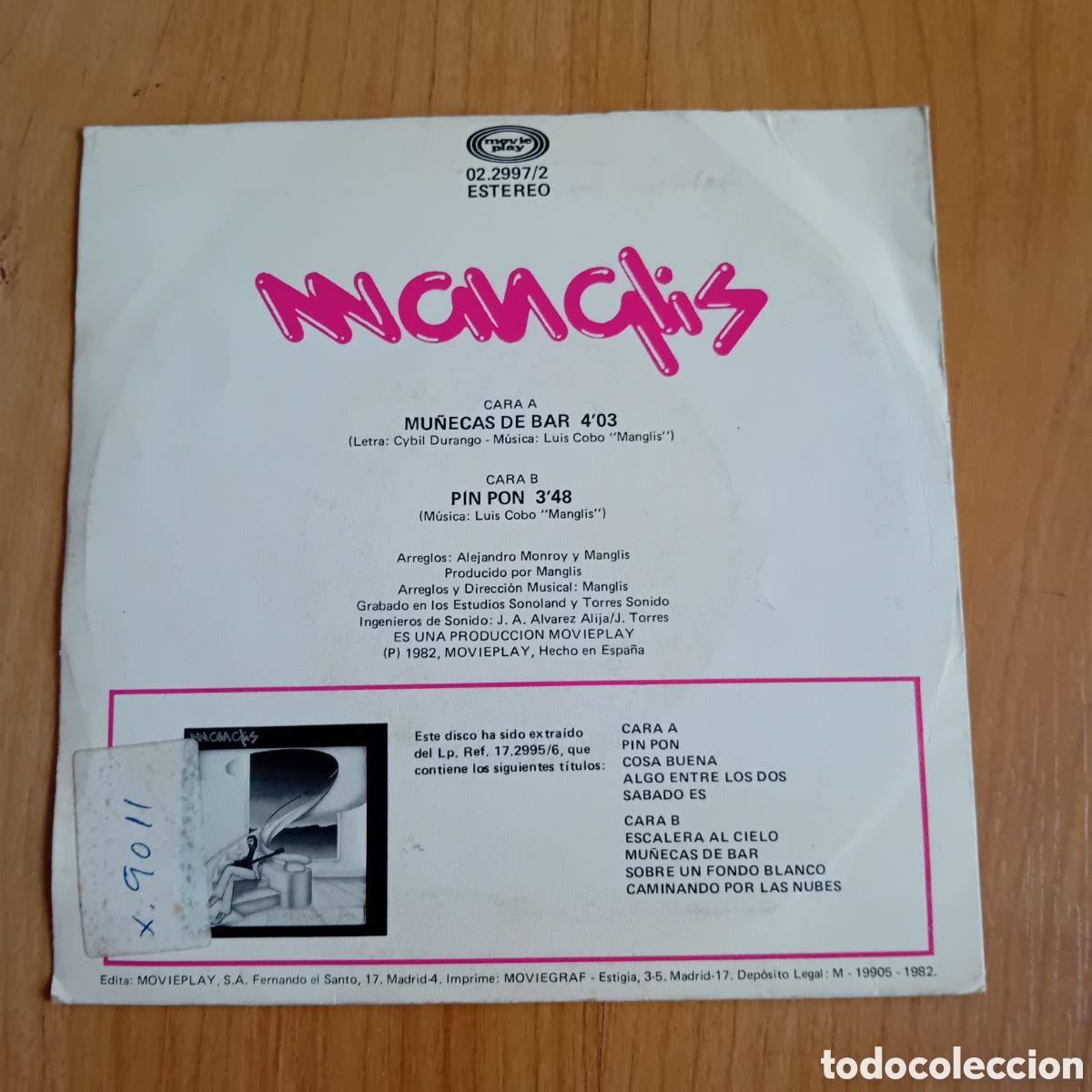 Discos de vinilo: MANGLIS. MU&Ntilde;ECAS DE BAR - Foto 2