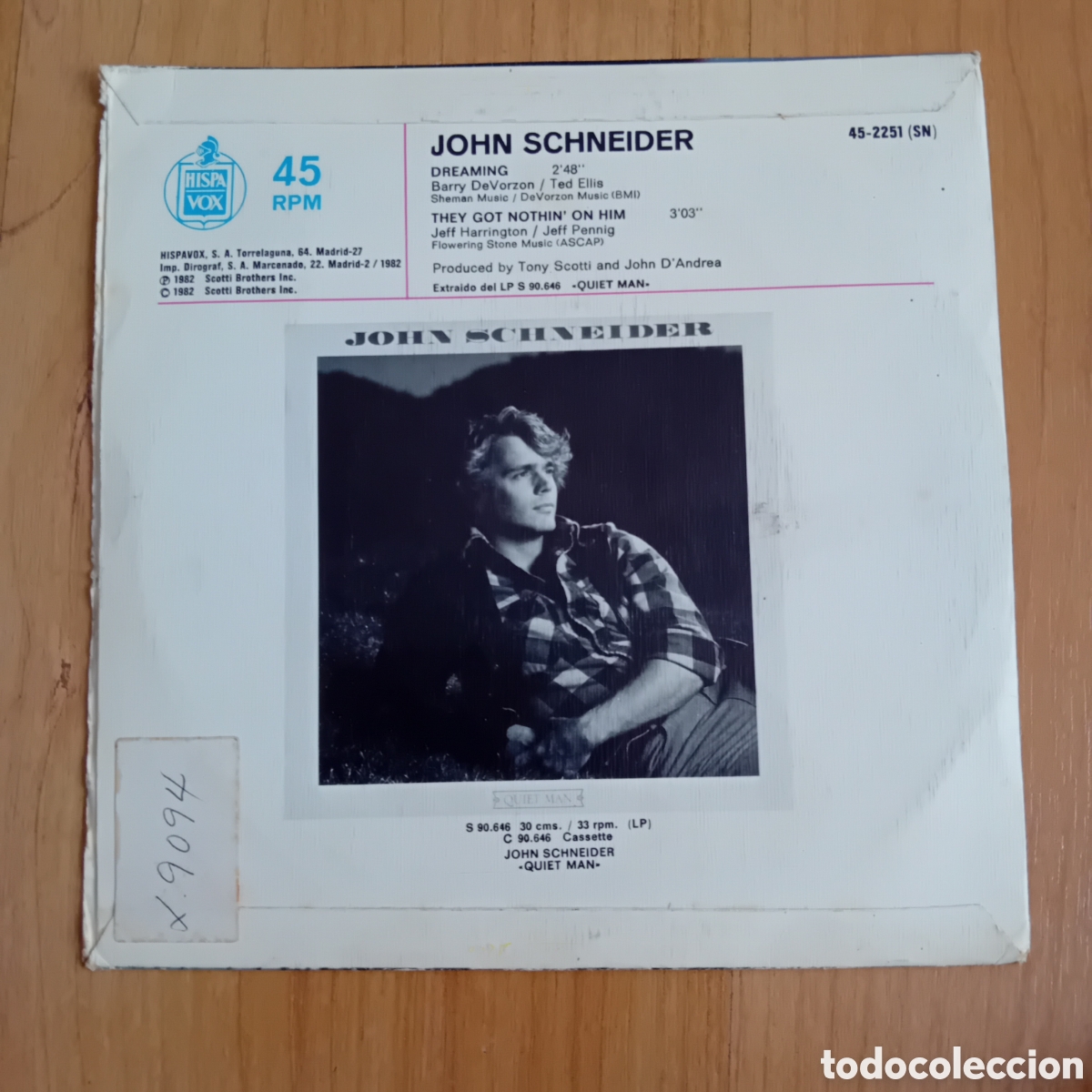 Discos de vinilo: JOHN SCHNEIDER. DREAMING - Foto 2