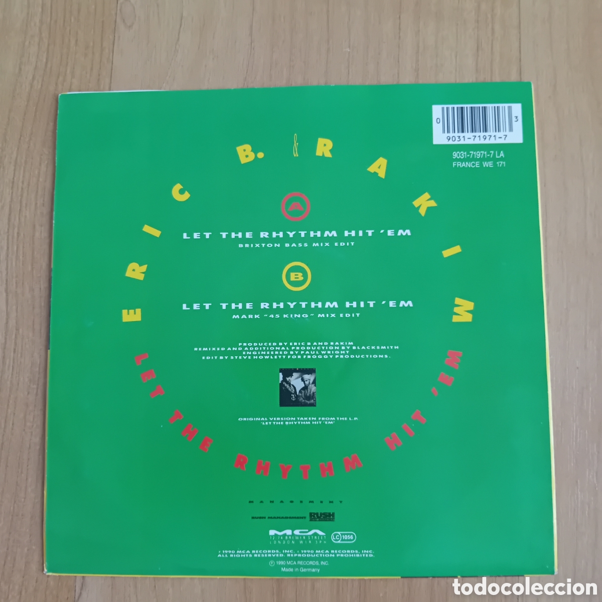 Discos de vinilo: ERIC B RAKIN. LET THE RHYTHM HIT EM - Foto 2