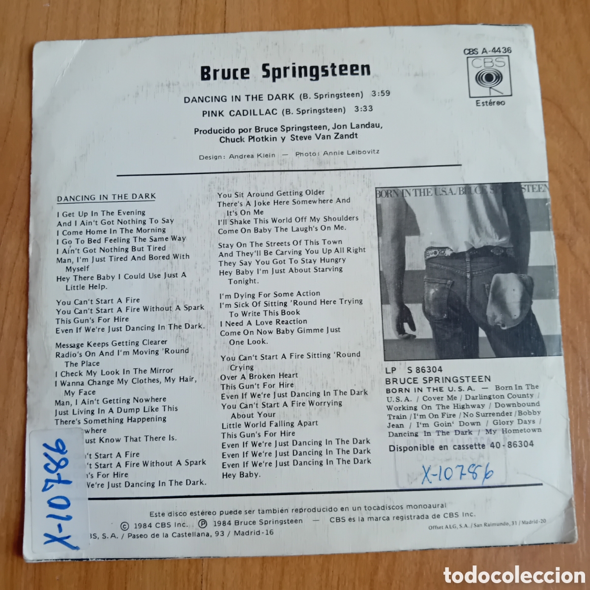 Discos de vinilo: BRUCE SPRINGSTEEN. DANCING IN THE DARK - Foto 2