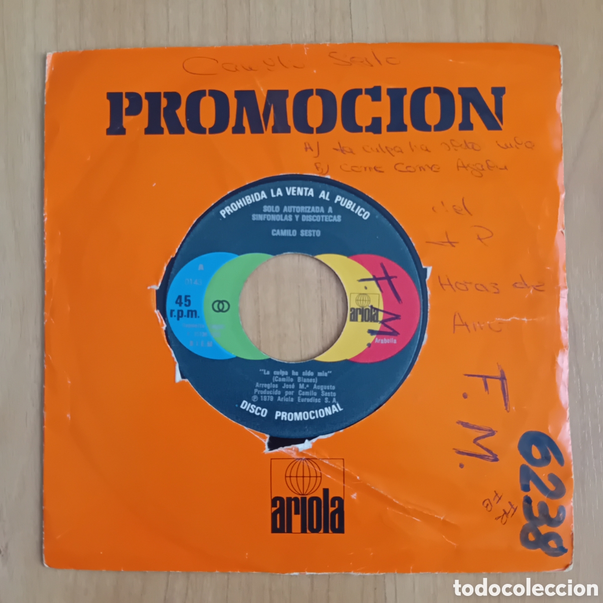 Discos de vinilo: CAMILO SESTO. LA CULPA HA SIDO MIA