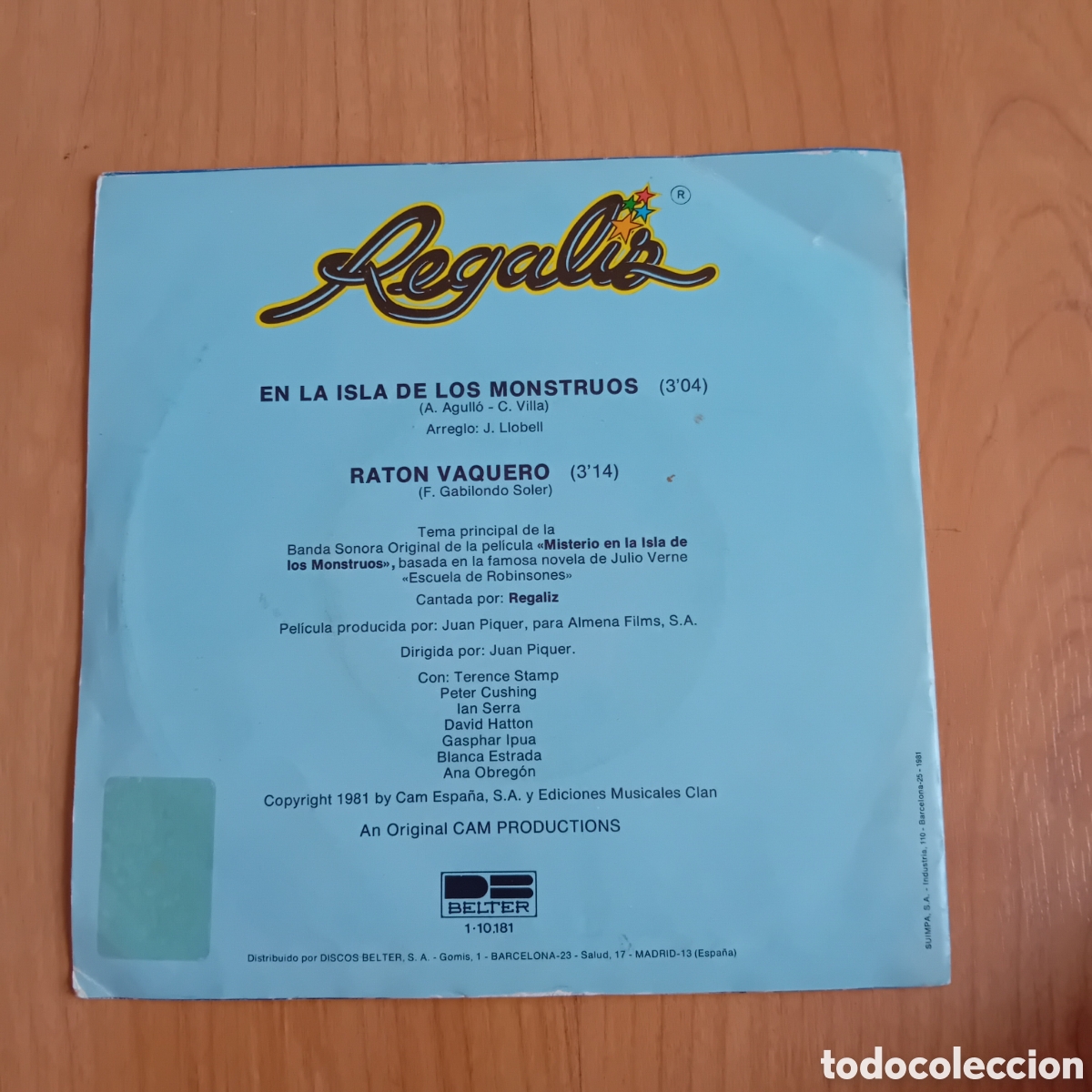 Discos de vinilo: REGALIZ. EN LA ISLA DE LOS MONSTRUOS - Foto 2