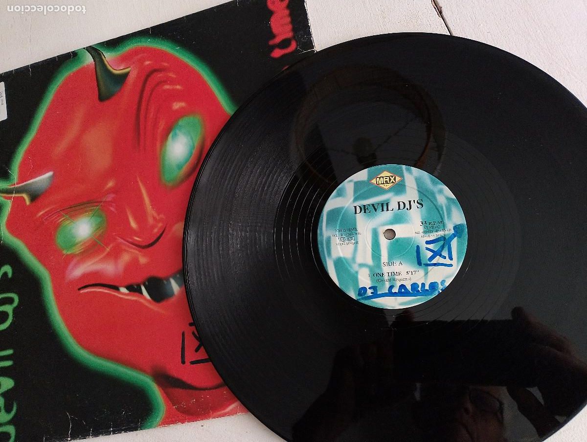 Discos de vinilo: Devil DJs &ndash; One Time, 1996, Electronic,Makina, Hard Trance - Foto 2