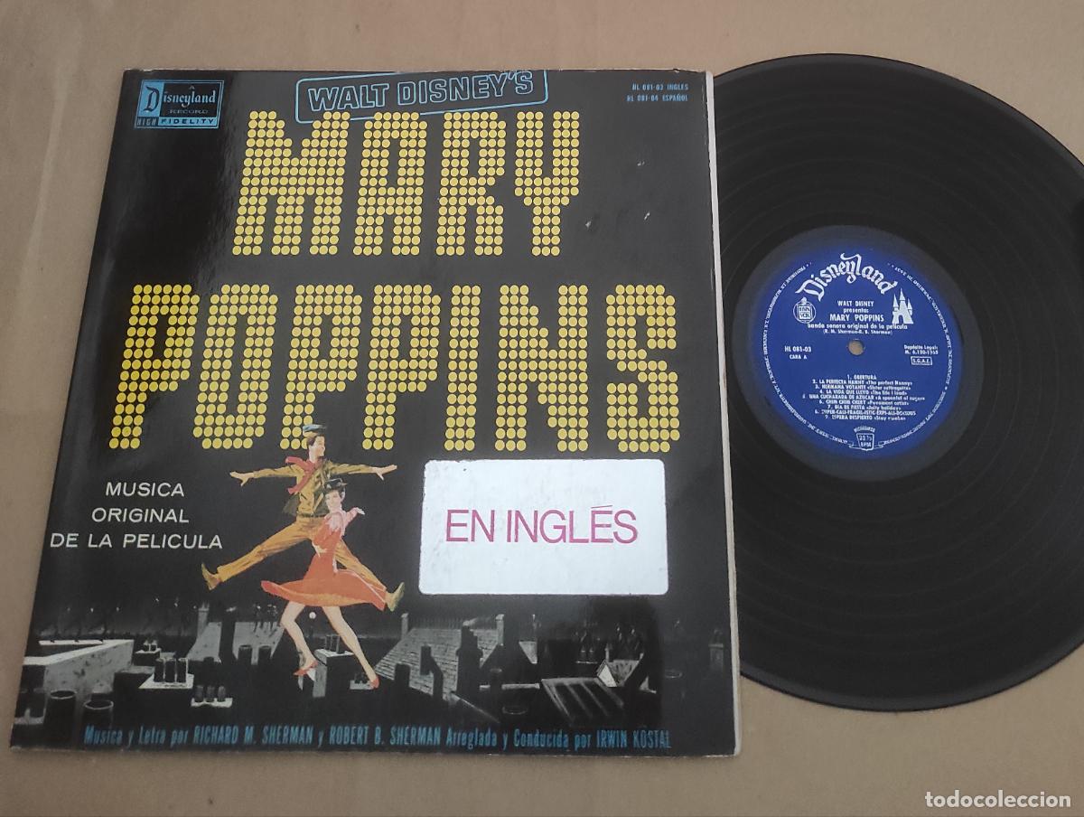 Discos de vinilo: MARY POPPINS BSO En INGLES SHERMAN LP 1965 Disneyland ESPA&Ntilde;A SPAIN DISNEY gatefold-EXCELENTE ESTADO