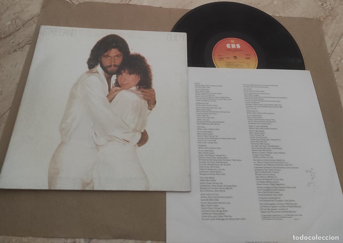 Discos de vinilo: BARBRA STREISAND, GUILTY. CON BARRY GIBB (THE BEE GEES) . LP-ESPA&Ntilde;A-1980-CONTIENE INSERT