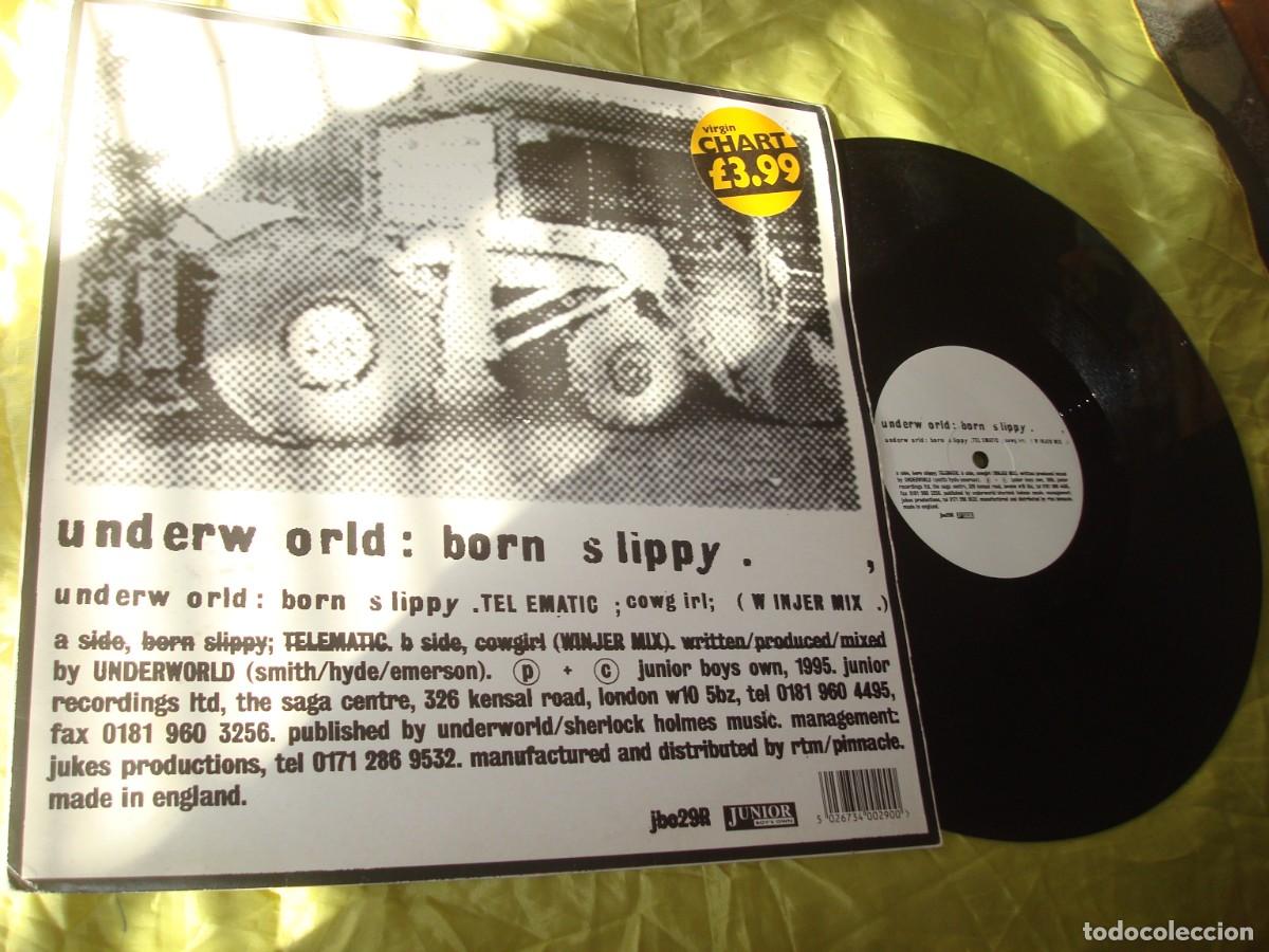 Discos de vinilo: UNDERWORLD. BORN SLIPPY. MAXI-SINGLE. JUNIOR BOY&acute;S, 1995. (#)