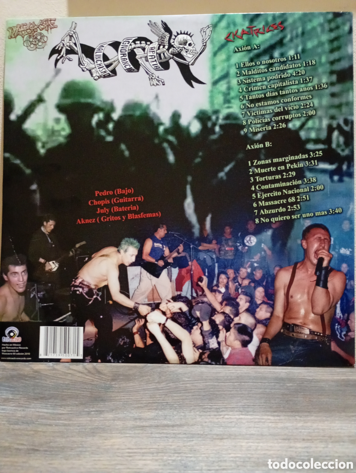 Discos de vinilo: Massacre, 68 cicatrices 2010. + singel. - Foto 2