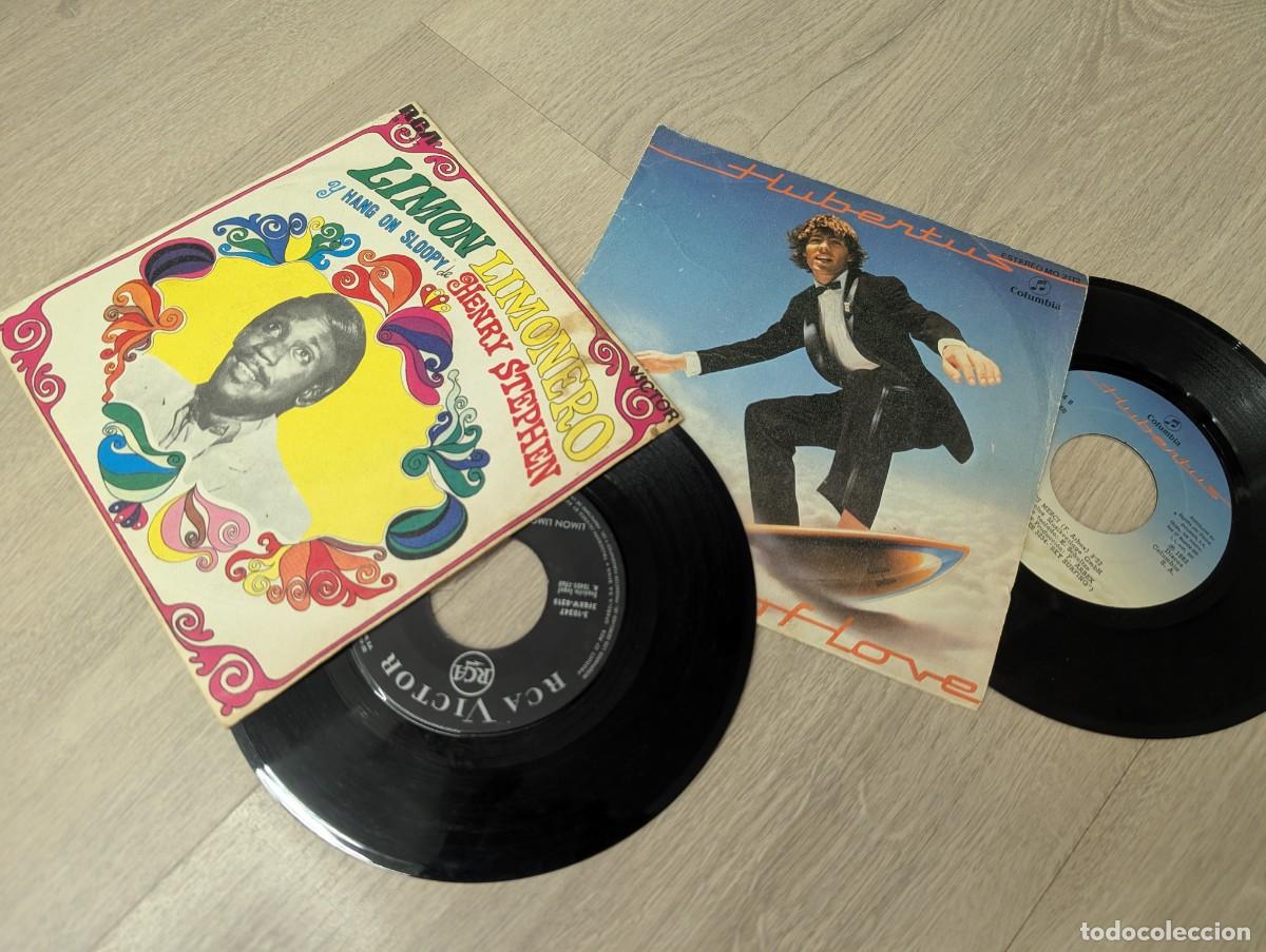 Discos de vinilo: LOTE DE 2 SINGLES VARIADOS - HENRY STEPHEN - LIMON LIMONERO 1968 + HUBERTUS - TEARS OF LOVE - 1982