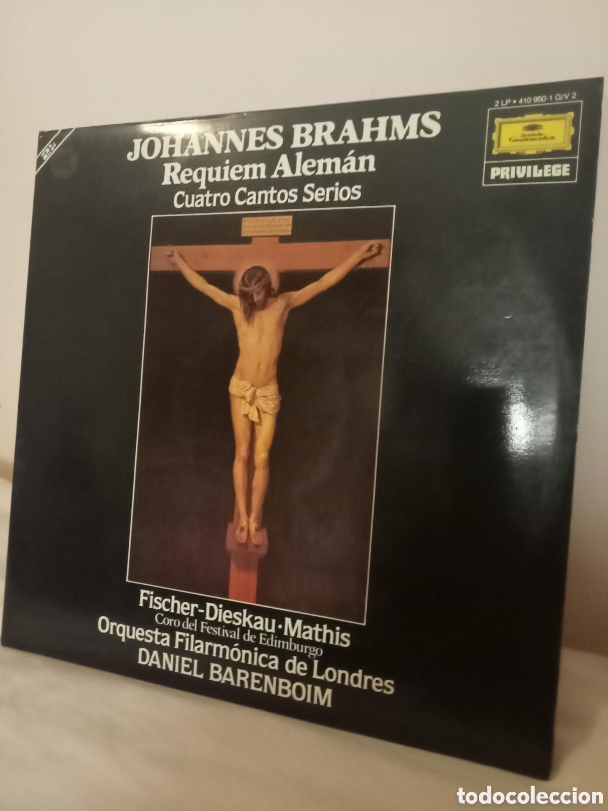 Discos de vinilo: Brahms Requiem Alem&aacute;n disco doble - Foto 1