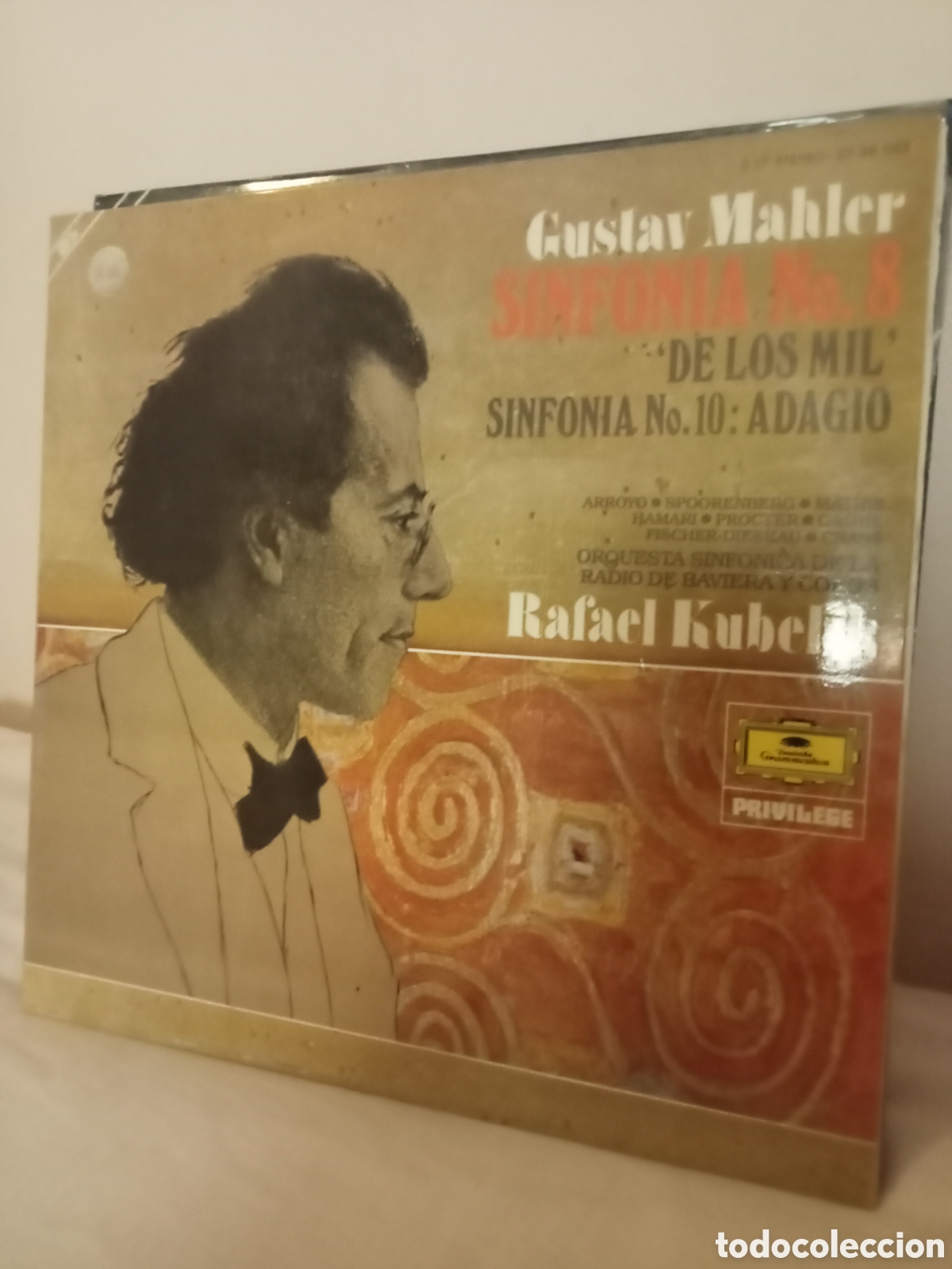 Discos de vinilo: Gustav Mahler sinf&oacute;nia No 8 disco doble