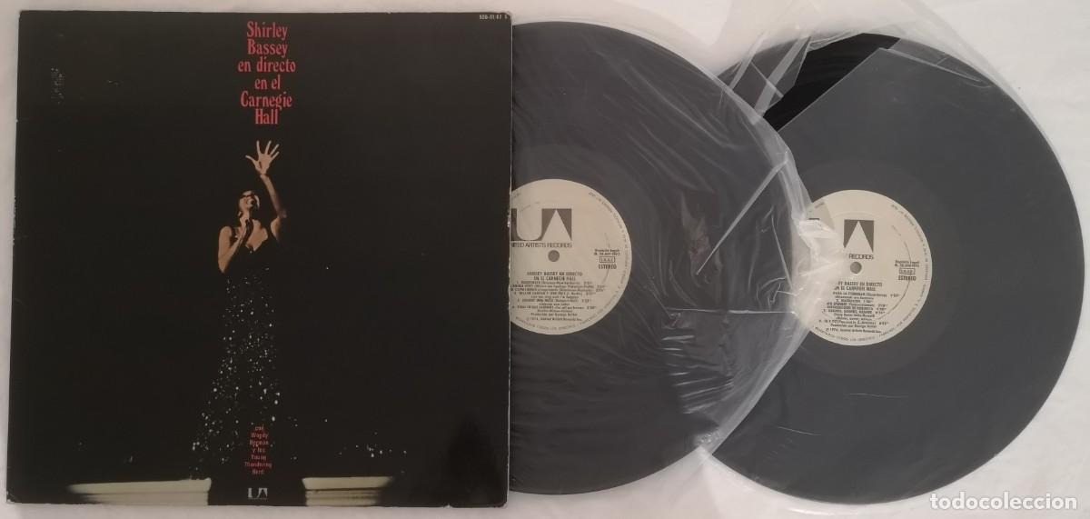 Discos de vinilo: DISCO VINILO SHIRLEY BASSEY EN DIRECTO CARNEGIE HALL LP 1974 &iexcl;DISCO IMPECABLE!