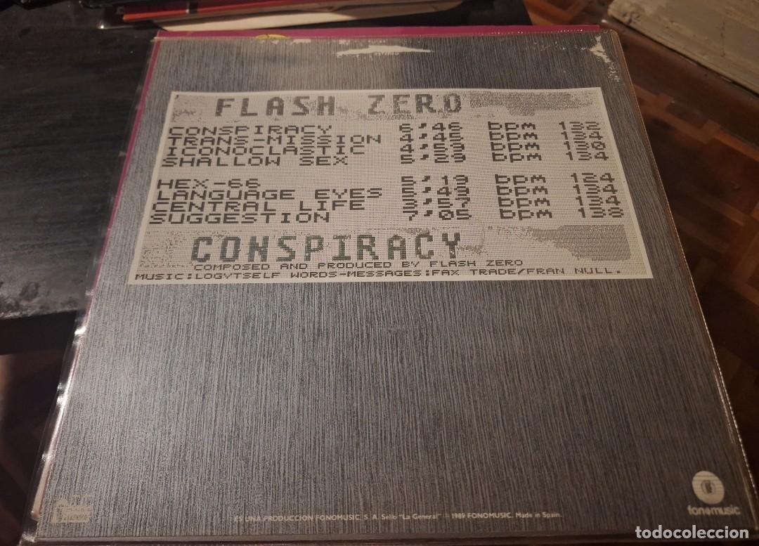 Discos de vinilo: FLASH ZERO CERO - CONSPIRACY LP LA GENERAL 1989 - SYNTH POP EBM - Foto 2