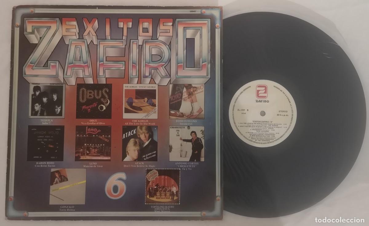 Discos de vinilo: DISCO VINILO &Eacute;XITOS ZAFIRO VOL. 6 (RECOP.) OBUS, LE&Ntilde;O, BARON ROJO... LP 1981