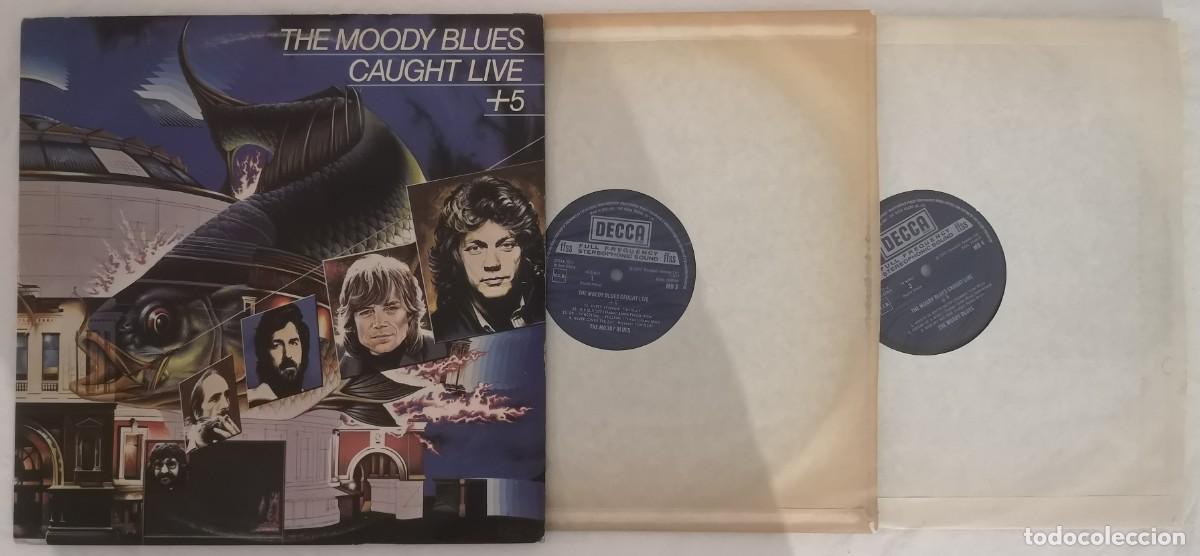 Discos de vinilo: DISCO VINILO THE MOODY BLUES CAUGHT LIVE + 5 LP 1977 &iexcl;IMPECABLE!