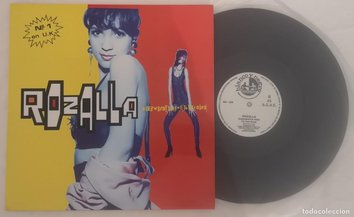 Discos de vinilo: DISCO VINILO ROZALLA EVERYBODY'S FREE MAXI SINGLE LP 1991 &iexcl;IMPECABLE!