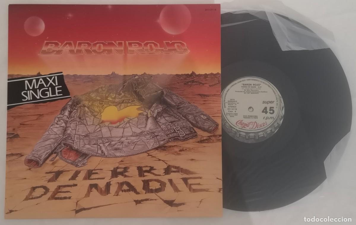 Discos de vinilo: DISCO VINILO BARON ROJO TIERRA DE NADIE MAXI SINGLE 1987 &iexcl;IMPECABLE!