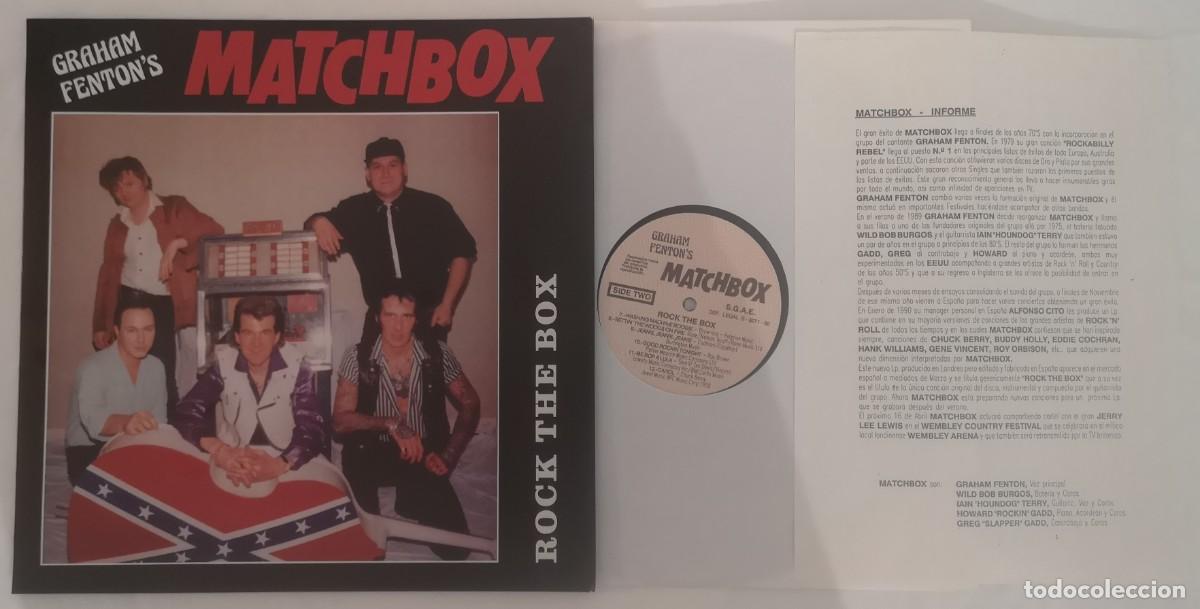 Discos de vinilo: DISCO VINILO GRAHAM FENTON'S MATCHBOX ROCK THE BOX LP 1990 &iexcl;IMPECABLE!