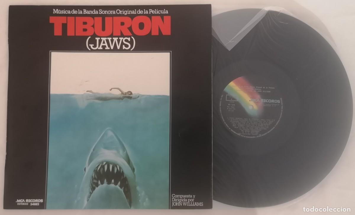 Discos de vinilo: DISCO VINILO BANDA SONORA TIBUR&Oacute;N LP 1975 &iexcl;DISCO IMPECABLE!