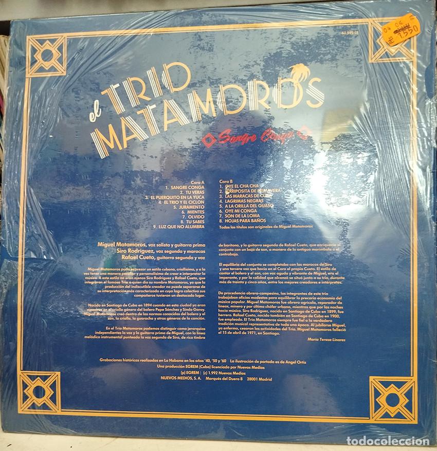 Discos de vinilo: Tr&iacute;o Matamoros. Sangre Conga - Foto 2