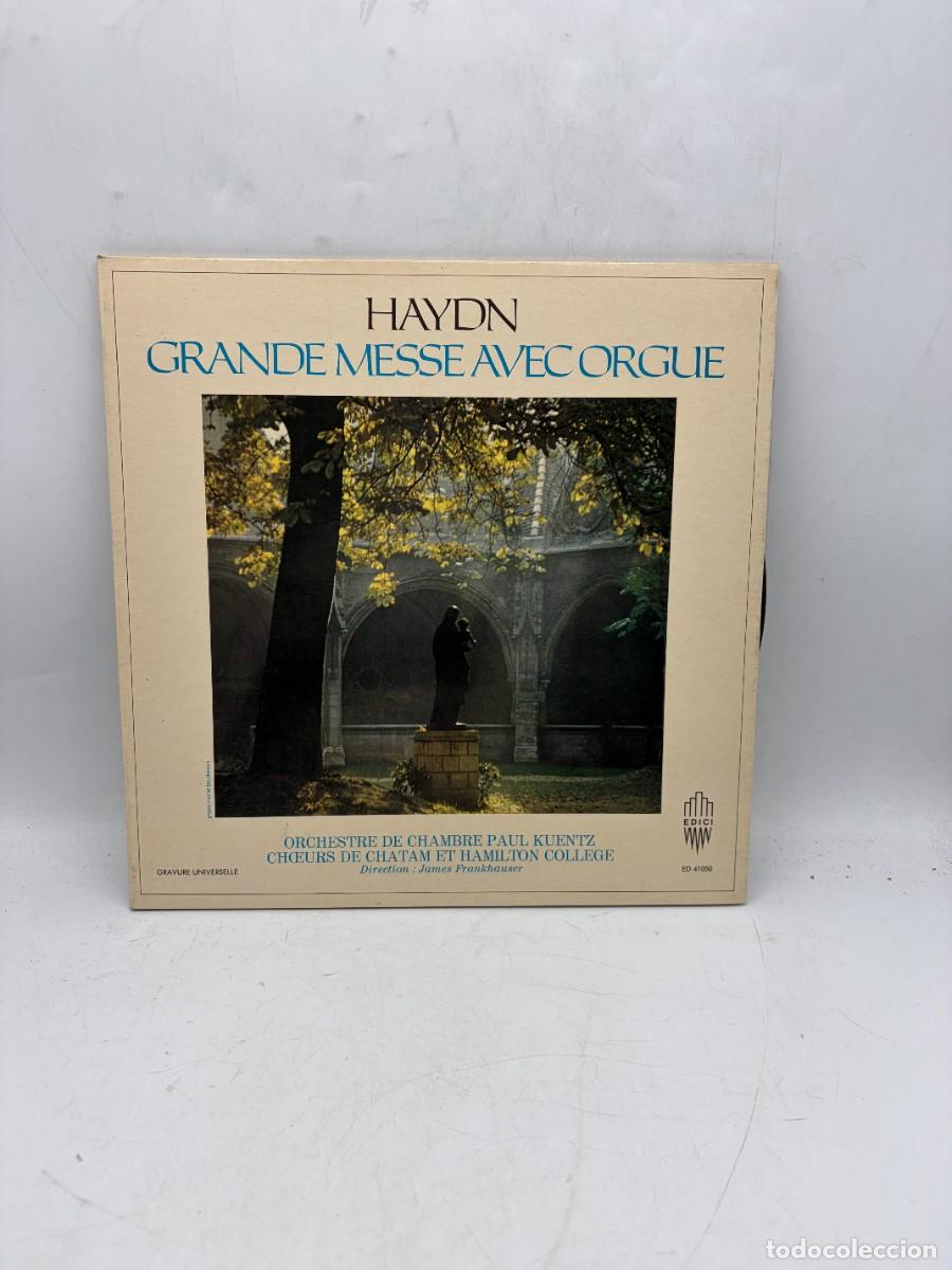 Discos de vinilo: LP - HAYDN - GRANDE MESSE AVEC ORGUE - ORCHESTRE DE CHAMBRE PAUL KUENTZ - JAMES FRANKHAUSER - EDICI