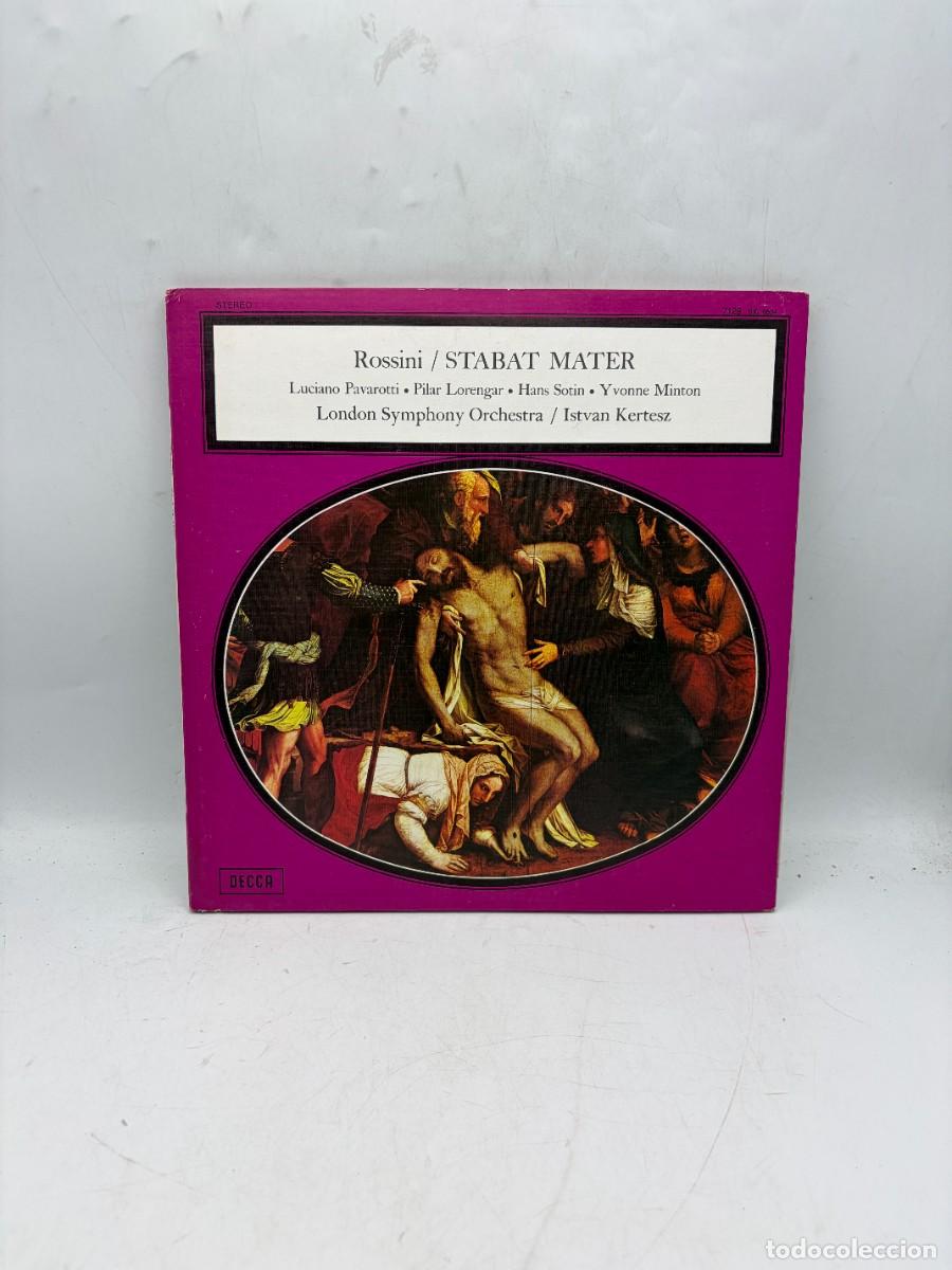 Discos de vinilo: LP - ROSSINI - STABAT MATER - PAVAROTTI - PILAR LORENGAR - HANS SOTIN - ISTVAN KERTESZ - DECCA