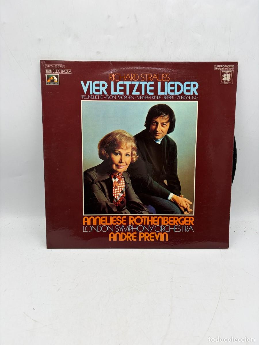 Discos de vinilo: LP - STRAUSS - VIER LETZTE LIEDER - ANNELIESE ROTHENBERGER - ANDRE PREVIN - EMI - CUADRAFONIC