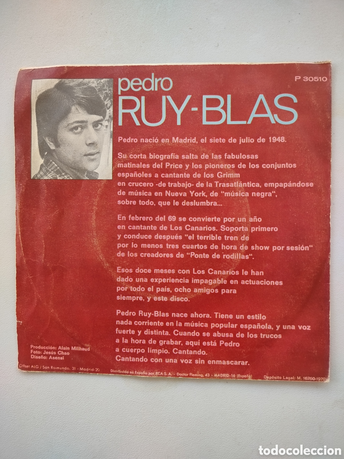 Discos de vinilo: Pedro Ruy Blas Single - Foto 2
