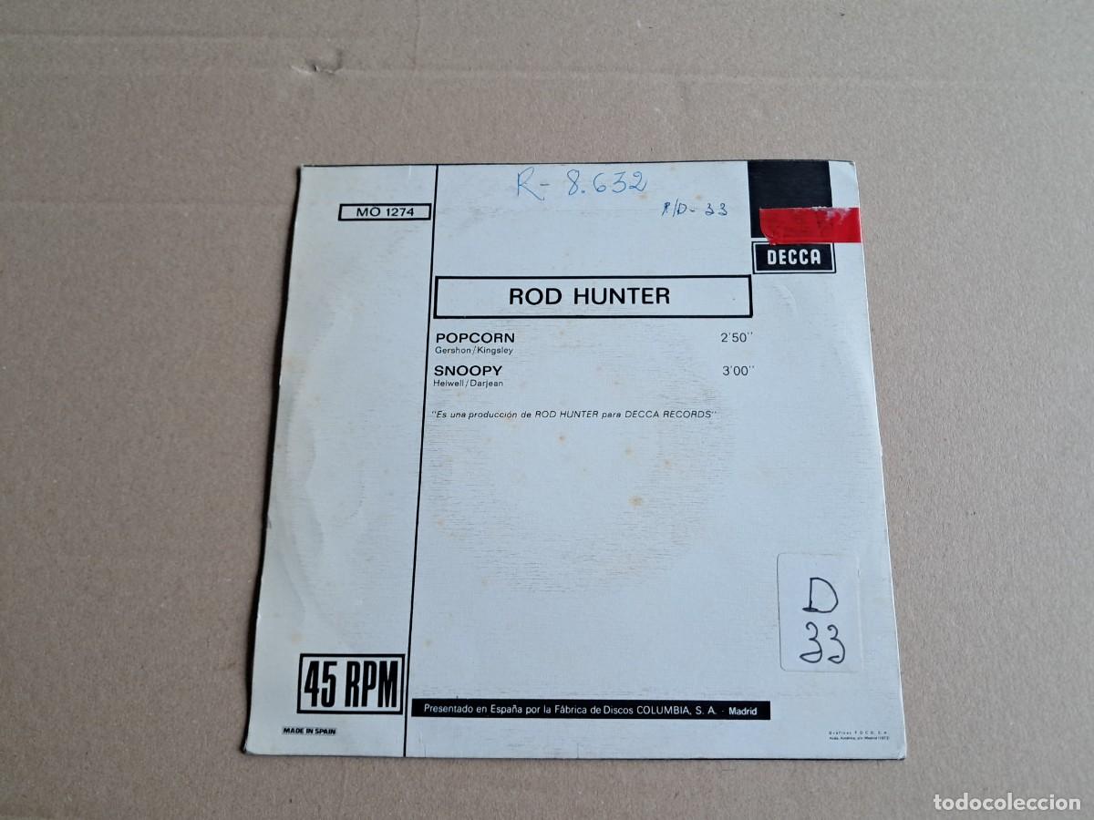 Discos de vinilo: ROD HUNTER - POPCORN SINGLE 1972 EDICION ESPA&Ntilde;OLA - Foto 3