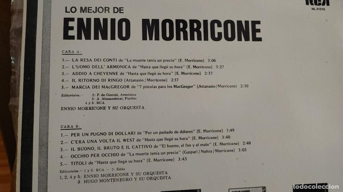 Discos de vinilo: ENNIO MORRICONE-LP LO MEJOR - Foto 3