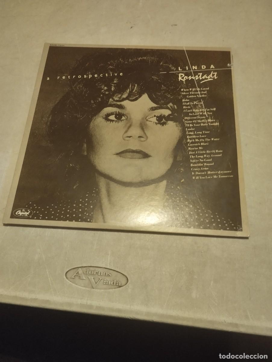 Discos de vinilo: LINDA RONSTADT DOBLE LP A RETROSPECTIVE USA.1974 ENCARTE LETRAS PORTADA ABIERTA
