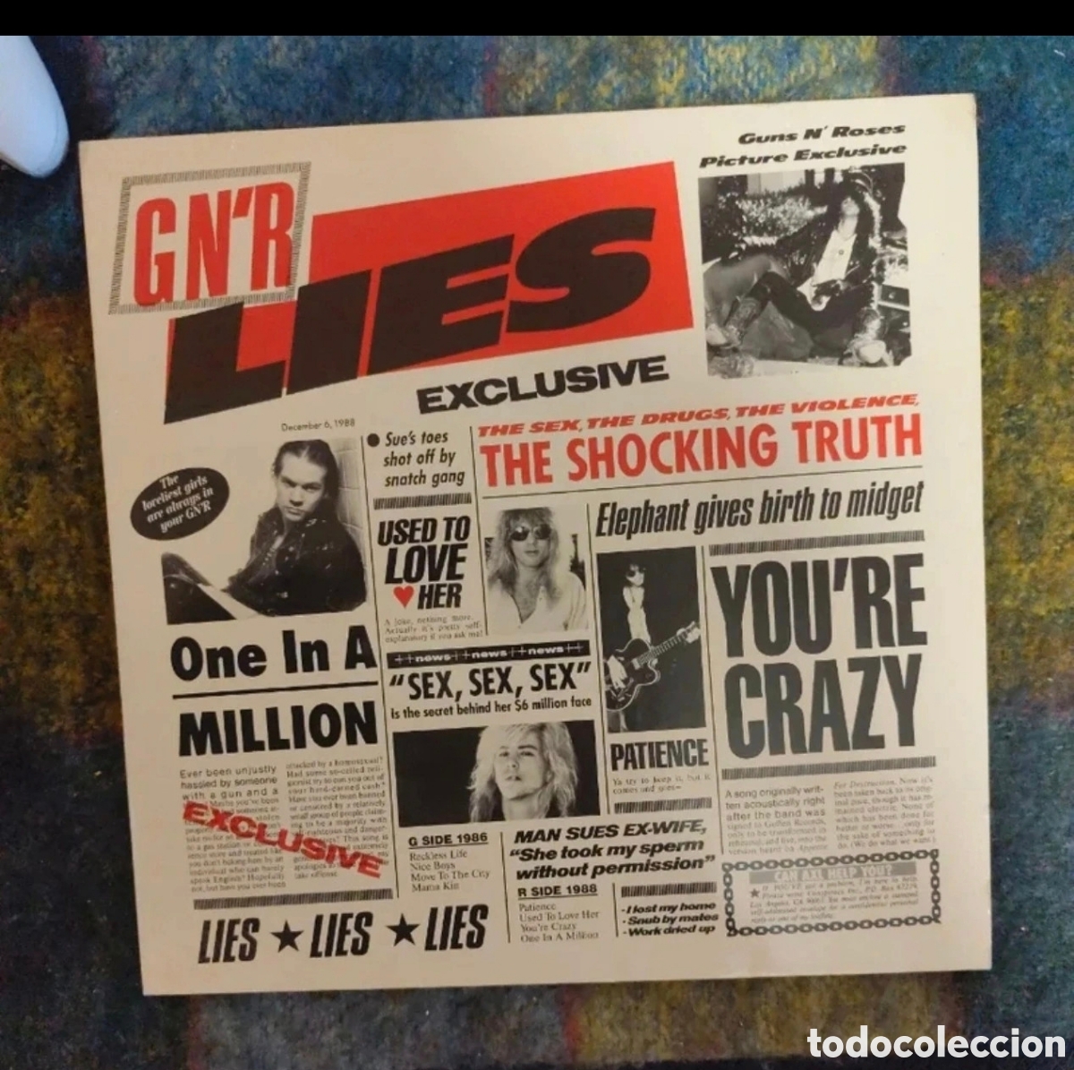 Discos de vinilo: Guns N' Roses-Lies LP Europa 1988