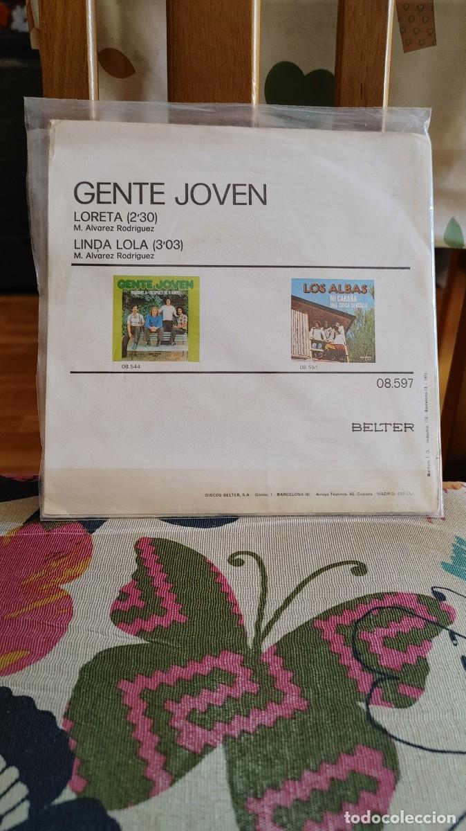 Discos de vinilo: GENTE JOVEN-SINGLE LORETA - Foto 2