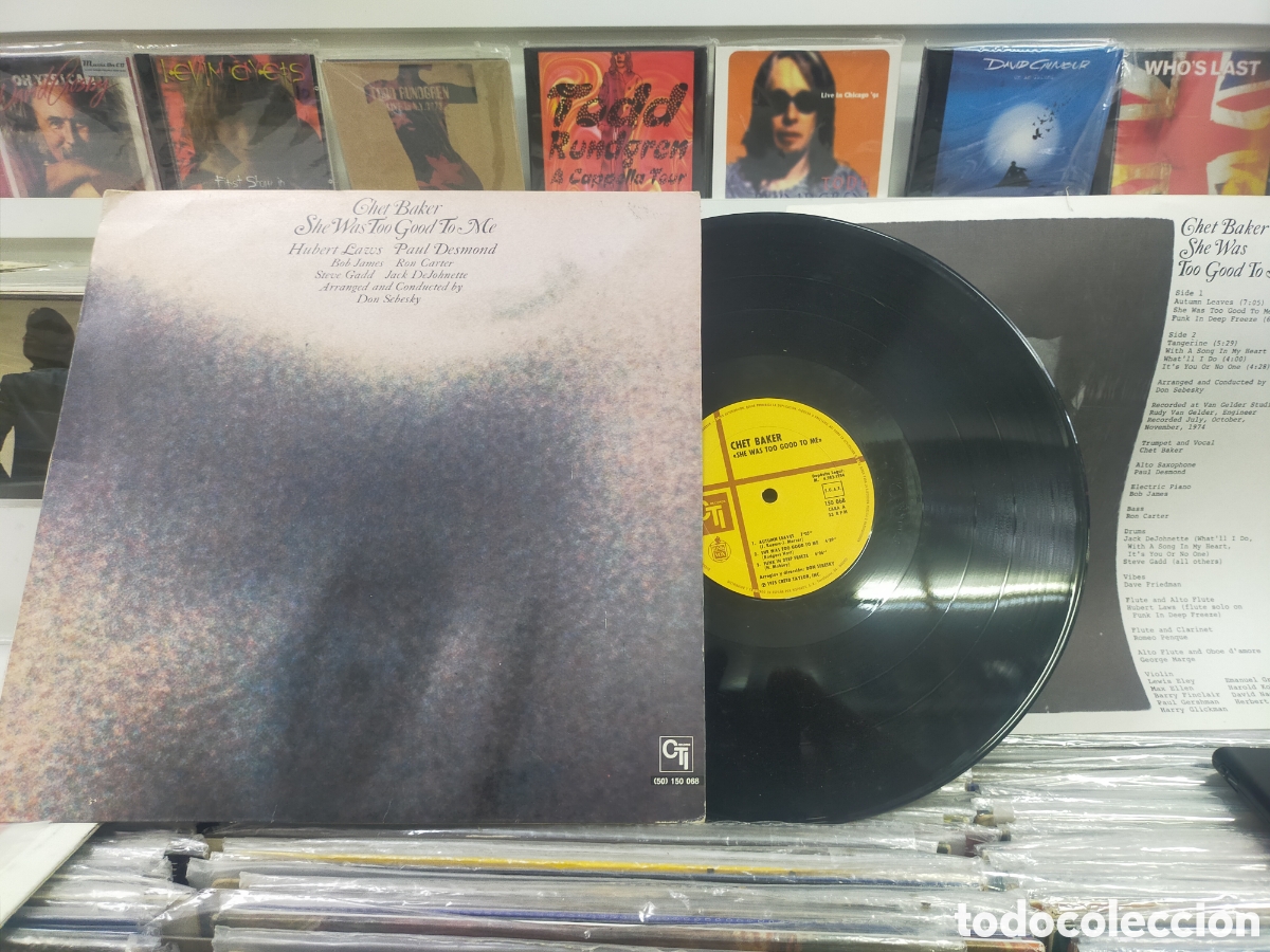 Discos de vinilo: Chet baker LP she was too good to me Espa&ntilde;a 1984